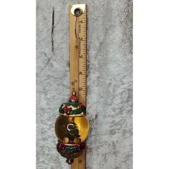 Christmas Ornament waterglobe lot of 4 Santa, Tree, Drummer, Partridge Kirkland - Picture 6 of 15